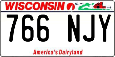 WI license plate 766NJY