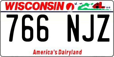 WI license plate 766NJZ