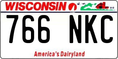 WI license plate 766NKC