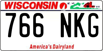 WI license plate 766NKG