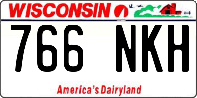 WI license plate 766NKH