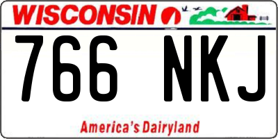 WI license plate 766NKJ