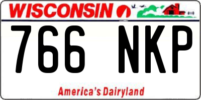 WI license plate 766NKP