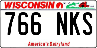 WI license plate 766NKS