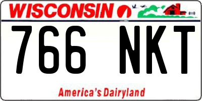 WI license plate 766NKT