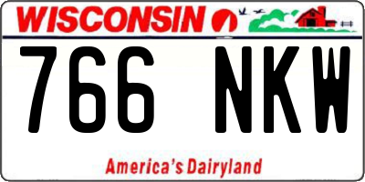 WI license plate 766NKW