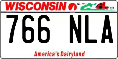 WI license plate 766NLA