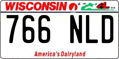 WI license plate 766NLD