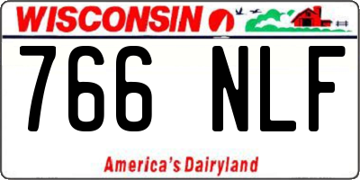 WI license plate 766NLF