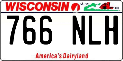 WI license plate 766NLH