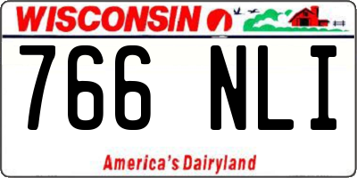 WI license plate 766NLI