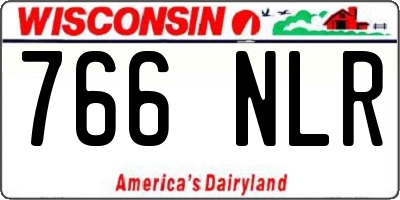 WI license plate 766NLR