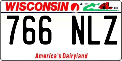 WI license plate 766NLZ