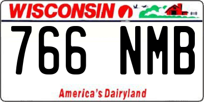 WI license plate 766NMB