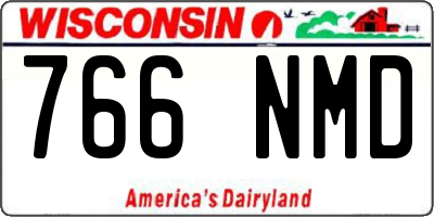 WI license plate 766NMD
