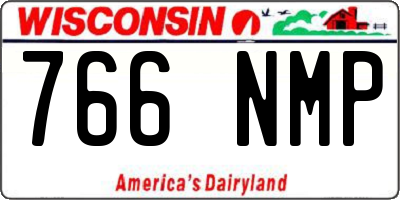 WI license plate 766NMP