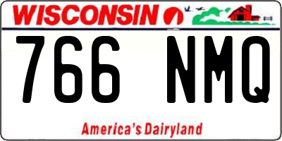WI license plate 766NMQ