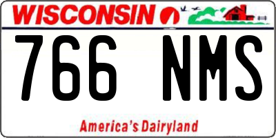 WI license plate 766NMS