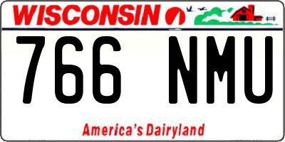 WI license plate 766NMU