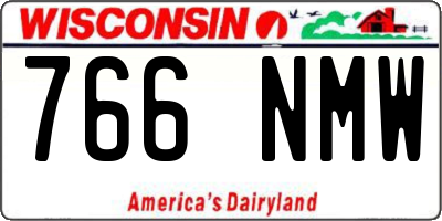 WI license plate 766NMW