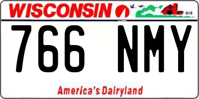 WI license plate 766NMY