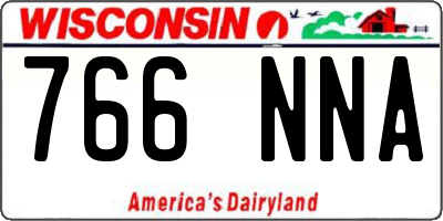 WI license plate 766NNA