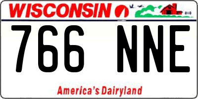 WI license plate 766NNE