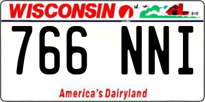 WI license plate 766NNI