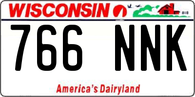 WI license plate 766NNK