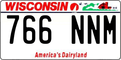 WI license plate 766NNM