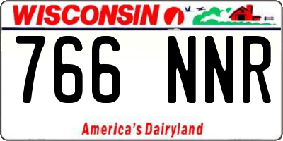 WI license plate 766NNR