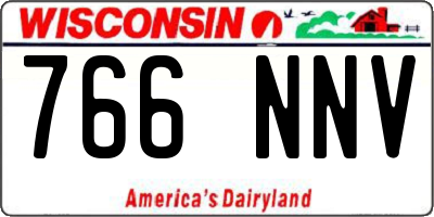 WI license plate 766NNV