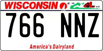 WI license plate 766NNZ
