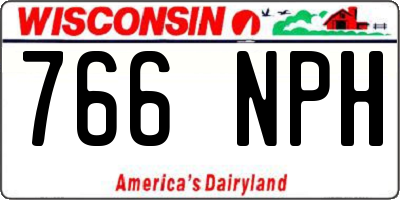 WI license plate 766NPH