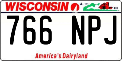 WI license plate 766NPJ