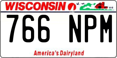 WI license plate 766NPM