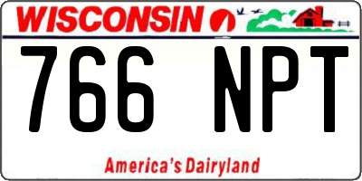 WI license plate 766NPT