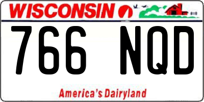 WI license plate 766NQD