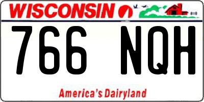 WI license plate 766NQH