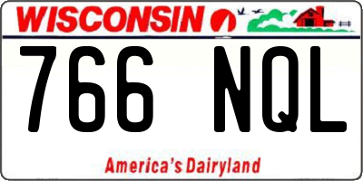 WI license plate 766NQL