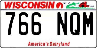 WI license plate 766NQM