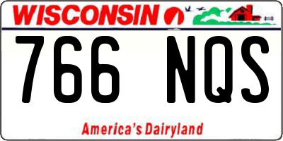 WI license plate 766NQS
