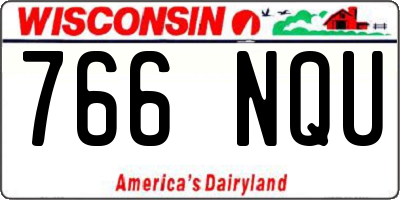 WI license plate 766NQU