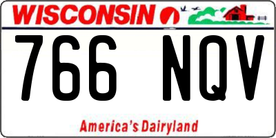 WI license plate 766NQV