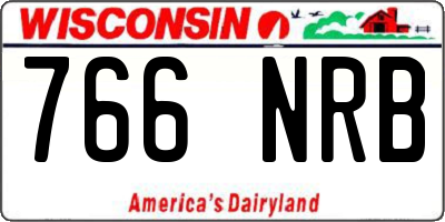 WI license plate 766NRB