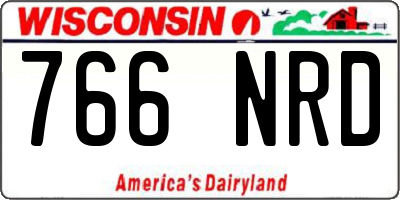 WI license plate 766NRD