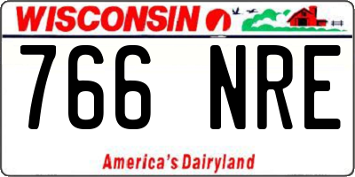 WI license plate 766NRE