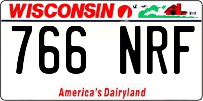 WI license plate 766NRF