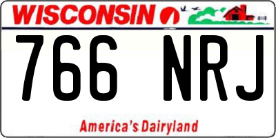 WI license plate 766NRJ