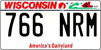 WI license plate 766NRM